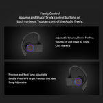 Écouteurs Bluetooth sans fil JHO-A9 TWS de type à suspension auriculaire avec sac de rangement à fermeture éclair intégré et fonction de charge, prend en charge le contrôle vocal, JHO-A9