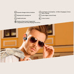 Écouteurs Bluetooth sans fil JHO-A9 TWS de type à suspension auriculaire avec sac de rangement à fermeture éclair intégré et fonction de charge, prend en charge le contrôle vocal, JHO-A9