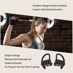 Écouteurs Bluetooth sans fil JHO-A9 TWS de type à suspension auriculaire avec sac de rangement à fermeture éclair intégré et fonction de charge, prend en charge le contrôle vocal, JHO-A9