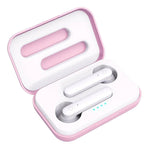 Écouteurs Bluetooth tactiles sans fil X26 TWS 5.0 avec boîtier de charge à attraction magnétique, prise en charge de l'assistant vocal et des appels, rose, bleu, blanc