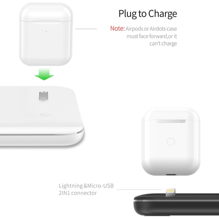 Chargeur sans fil magnétique vertical Z5 Qi pour téléphones mobiles & Apple Watch & AirPods / Xiaomi Redmi AirDots, avec anneau lumineux tactile, Z5
