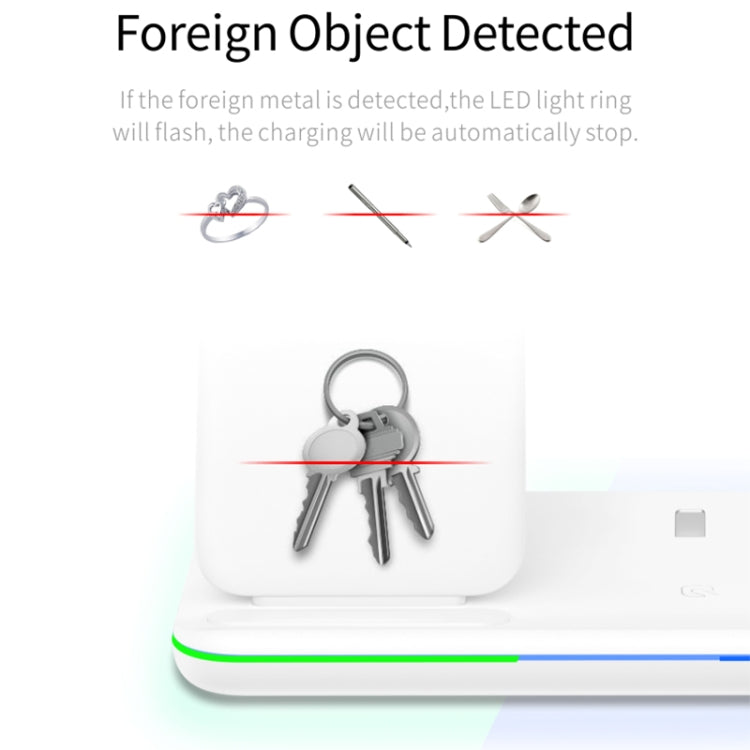 Chargeur sans fil magnétique vertical Z5 Qi pour téléphones mobiles & Apple Watch & AirPods / Xiaomi Redmi AirDots, avec anneau lumineux tactile, Z5