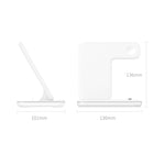Chargeur sans fil magnétique vertical Z5 Qi pour téléphones mobiles & Apple Watch & AirPods / Xiaomi Redmi AirDots, avec anneau lumineux tactile, Z5
