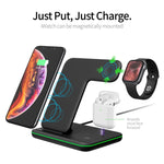 Chargeur sans fil magnétique vertical Z5 Qi pour téléphones mobiles & Apple Watch & AirPods / Xiaomi Redmi AirDots, avec anneau lumineux tactile, Z5