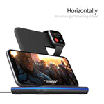 Chargeur sans fil magnétique vertical Z5 Qi pour téléphones mobiles & Apple Watch & AirPods / Xiaomi Redmi AirDots, avec anneau lumineux tactile, Z5