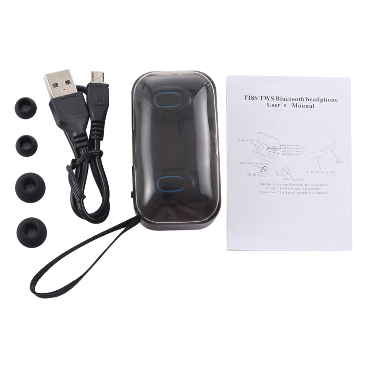 Écouteurs stéréo sans fil Bluetooth 5.0 TI8S TWS éblouissants avec boîtier de charge