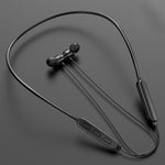 Écouteur de sport Bluetooth monté autour du cou filaire rond Bluetooth 5.1 avec fonction magnétique, Noir, Rouge, Blanc