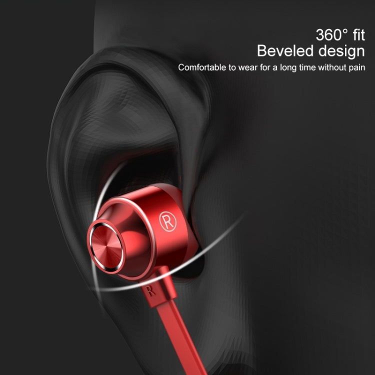Écouteur de sport Bluetooth monté autour du cou filaire rond Bluetooth 5.1 avec fonction magnétique, Noir, Rouge, Blanc