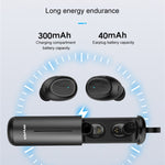 awei T55 TWS Bluetooth V5.0 Casque de sport sans fil avec étui de chargement portable