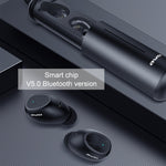 awei T55 TWS Bluetooth V5.0 Casque de sport sans fil avec étui de chargement portable
