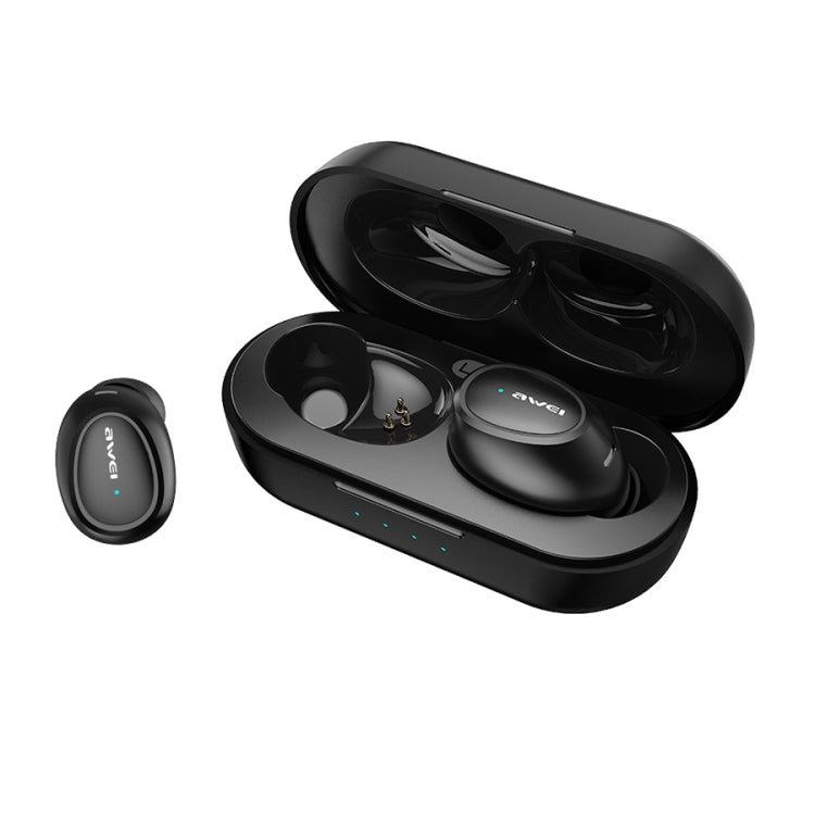 Casque de sport sans fil véritable Bluetooth V5.0 awei T16 TWS avec boîtier de charge