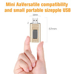 Disque flash coulissant Richwell 3 en 1 128 Go Type-C + 8 broches + USB 3.0 en métal avec fonction OTG