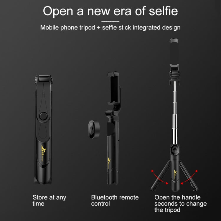XT-09 Perche trépied Bluetooth mobile multifonction pour diffusion en direct avec retardateur