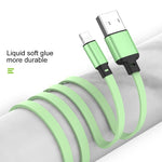 3.5A Câble rétractable de synchronisation et de charge en silicone liquide 3-en-1 USB vers USB-C / Type-C + 8 broches + Micro USB