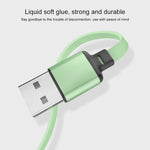 3.5A Câble rétractable de synchronisation et de charge en silicone liquide 3-en-1 USB vers USB-C / Type-C + 8 broches + Micro USB