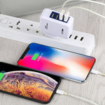 HT-CD03 Chargeur mural 4 ports USB 15.5W 5V 3.1A, chargeur de voyage, prise EU, HT-CD03