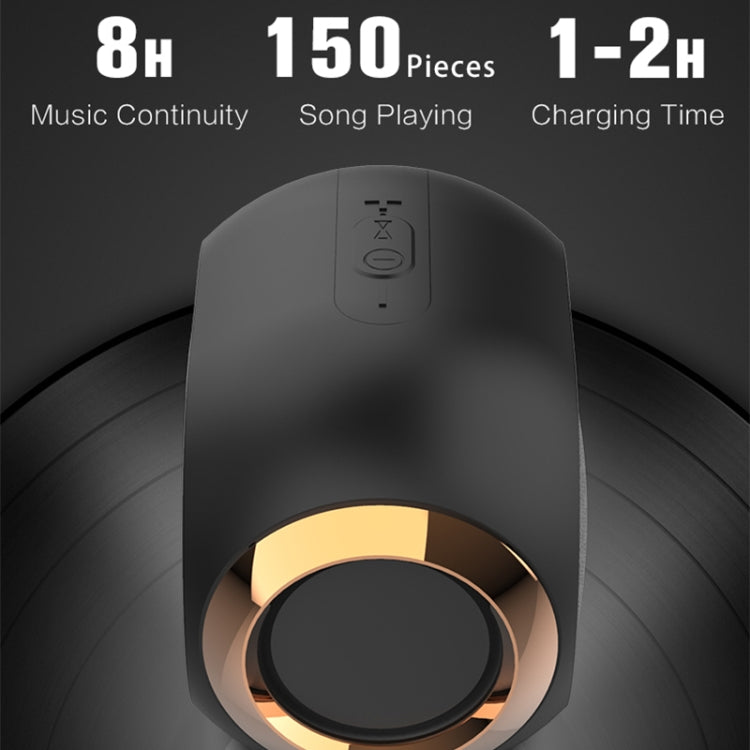Haut-parleur Bluetooth sans fil X6 TWS 5W étanche extérieur avec basses, support mains libres / USB / AUX / carte TF