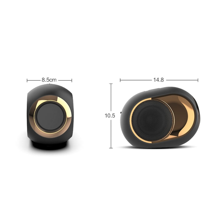 Haut-parleur Bluetooth sans fil X6 TWS 5W étanche extérieur avec basses, support mains libres / USB / AUX / carte TF