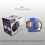 Haut-parleur Bluetooth sans fil X6 TWS 5W étanche extérieur avec basses, support mains libres / USB / AUX / carte TF
