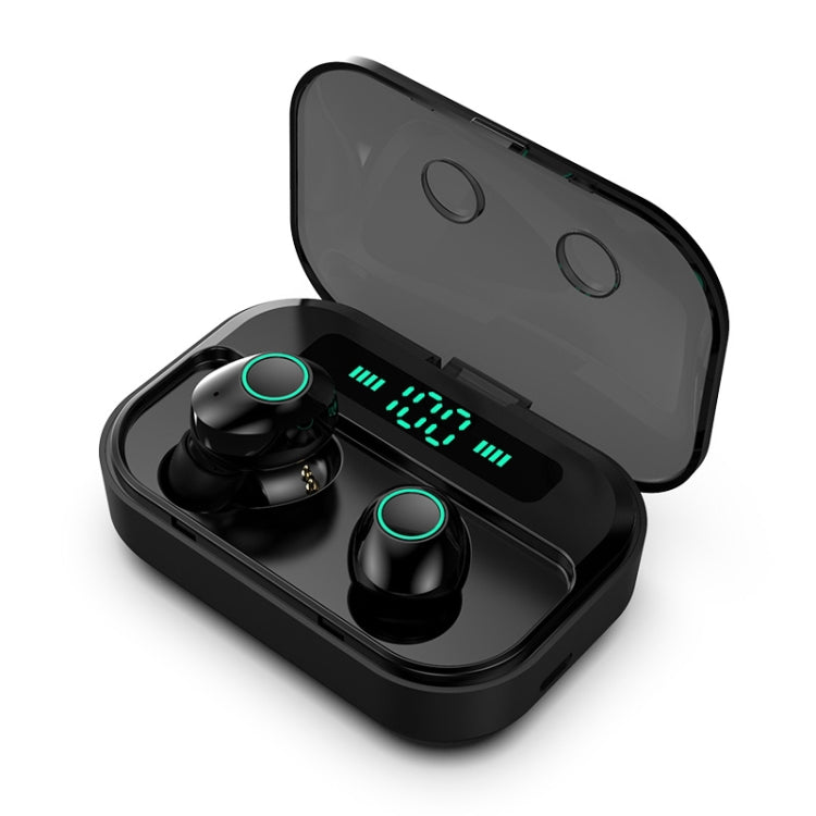 M7 TWS V5.0 Casque Bluetooth Stéréo Sans Fil Binaural avec Étui de Chargement et Affichage Numérique