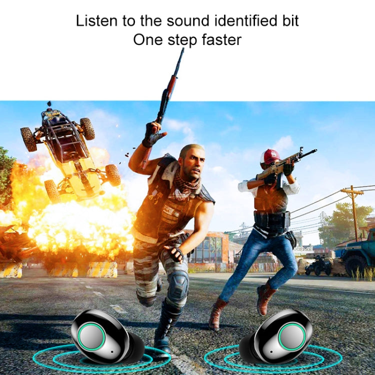 M7 TWS V5.0 Casque Bluetooth Stéréo Sans Fil Binaural avec Étui de Chargement et Affichage Numérique