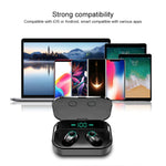 M7 TWS V5.0 Casque Bluetooth Stéréo Sans Fil Binaural avec Étui de Chargement et Affichage Numérique