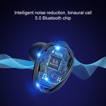 Écouteurs Bluetooth stéréo sans fil binauraux X7 TWS V5.0 avec étui de chargement et affichage numérique