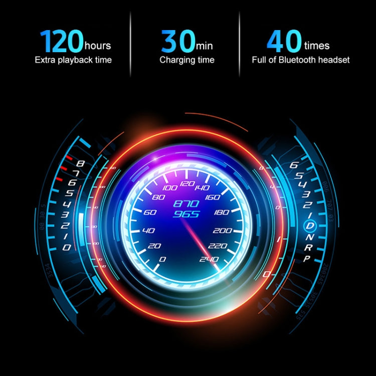 Écouteurs Bluetooth stéréo sans fil binauraux X7 TWS V5.0 avec étui de chargement et affichage numérique