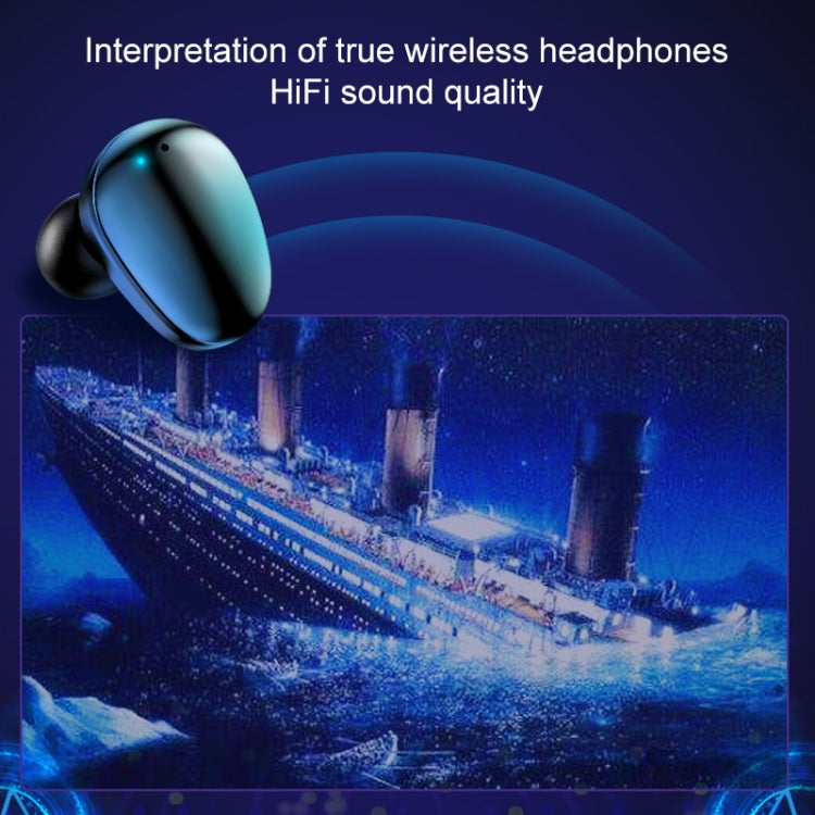 Écouteurs Bluetooth stéréo sans fil binauraux X7 TWS V5.0 avec étui de chargement et affichage numérique