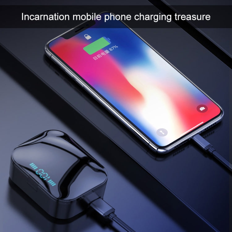 Écouteurs Bluetooth stéréo sans fil binauraux X7 TWS V5.0 avec étui de chargement et affichage numérique