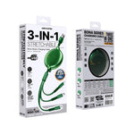 WK WDC-124 3A 3 In 1 8 Pin + Type-C / USB-C + Micro USB Bona Series Telescopic Charging Data Cable, Length: 1.5m