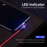 Câble de charge magnétique rotatif USB vers 8 broches en nylon tressé, 2 m 2 A, 2 m 8 broches