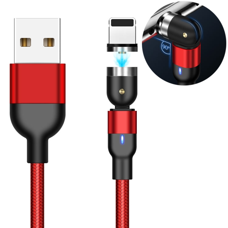 Câble de charge magnétique rotatif USB vers 8 broches en nylon tressé, 2 m 2 A, 2 m 8 broches