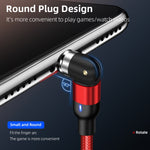 Câble de charge magnétique rotatif tressé en nylon 3 en 1 USB vers 8 broches + USB-C / Type-C + Micro USB sortie 2A 1m, 3 en 1 1m