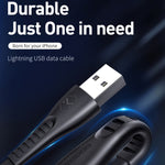 Mcdodo CA-6361 Flying Fish Series 8 Pin to USB LED Cable, Length: 1.2m