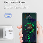 awei C-980 Chargeur de voyage à charge rapide 18W PD USB-C / Type-C + QC 3.0 USB, prise EU