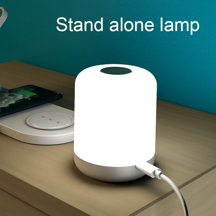 WS6 Lampe de Bureau Multifonction 10W avec 2 Ports USB + Port USB-C / Type-C et Chargeur sans Fil Qi