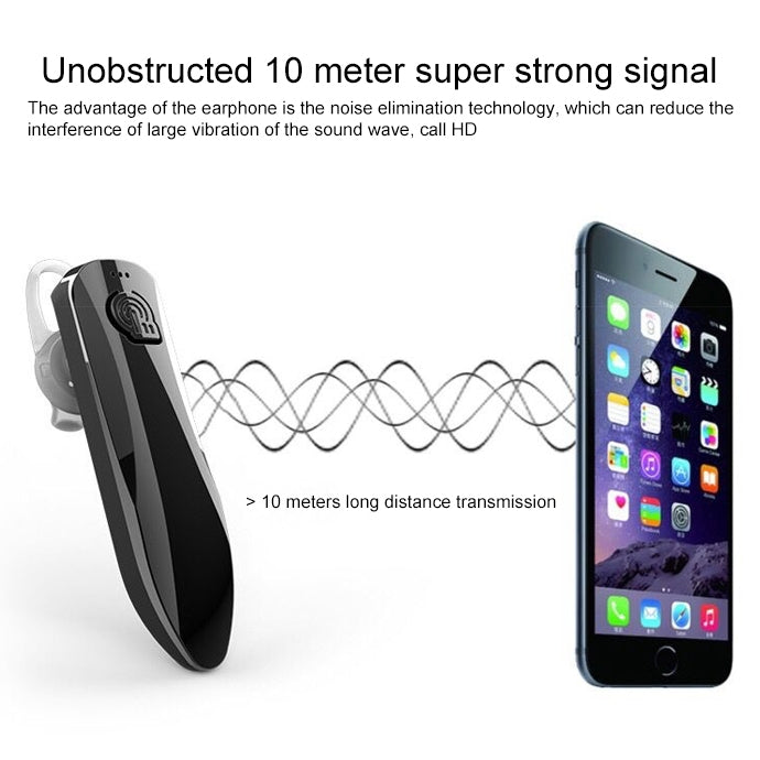 Casque Bluetooth J10 stéréo universel mini sans fil sport pour véhicule, Bluetooth 4.1