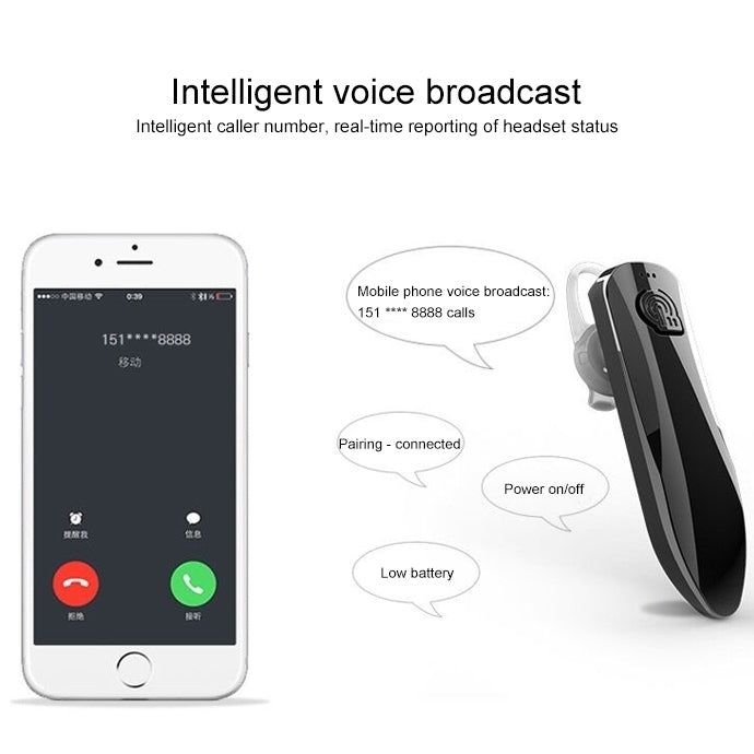 Casque Bluetooth J10 stéréo universel mini sans fil sport pour véhicule, Bluetooth 4.1