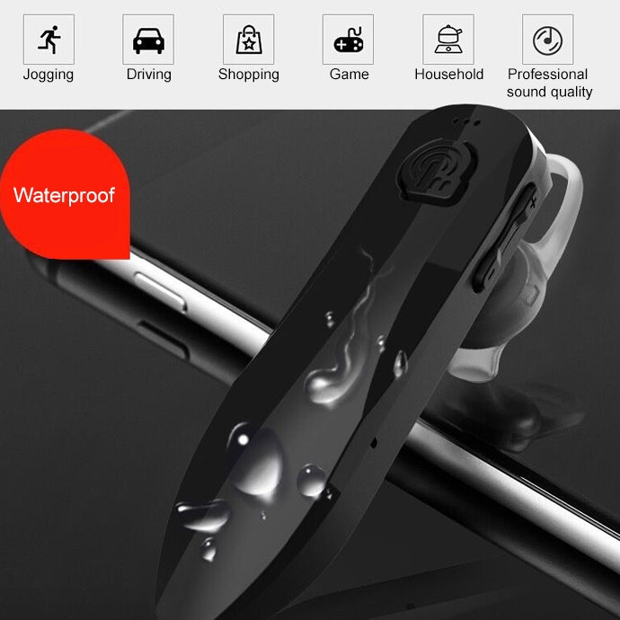 Casque Bluetooth J10 stéréo universel mini sans fil sport pour véhicule, Bluetooth 4.1
