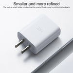 Adaptateur secteur chargeur rapide original Xiaomi Youpin ZMI 20W avec câble de charge Type-C / USB-C vers 8 broches, prise US