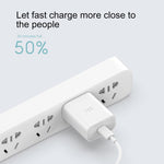 Adaptateur secteur chargeur rapide original Xiaomi Youpin ZMI 20W avec câble de charge Type-C / USB-C vers 8 broches, prise US