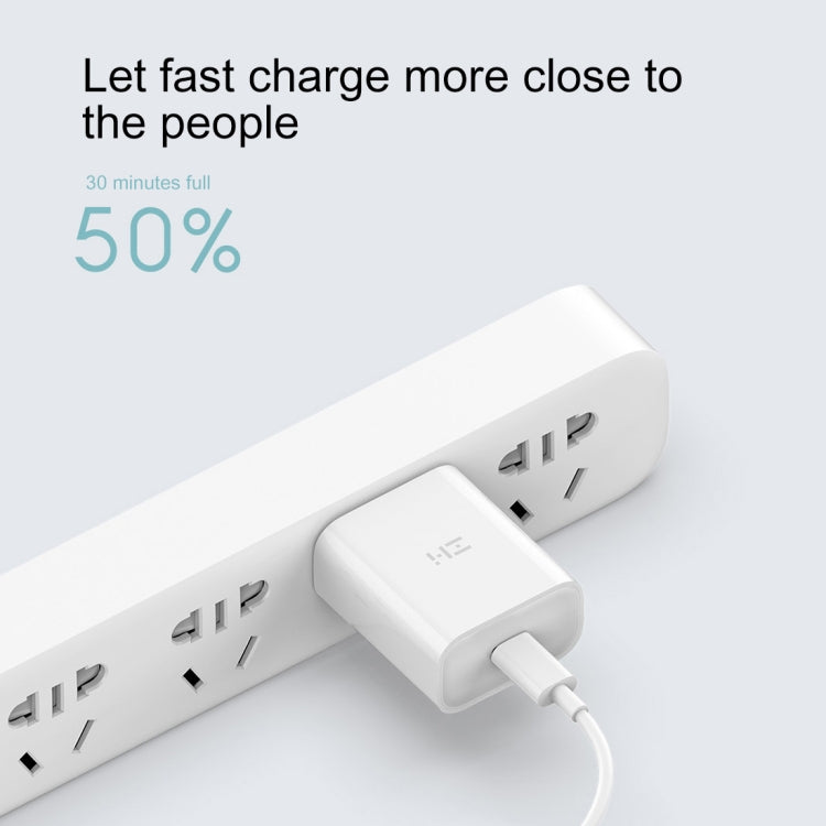 Adaptateur secteur chargeur rapide original Xiaomi Youpin ZMI 20W avec câble de charge Type-C / USB-C vers 8 broches, prise US