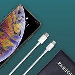 Adaptateur secteur chargeur rapide original Xiaomi Youpin ZMI 20W avec câble de charge Type-C / USB-C vers 8 broches, prise US