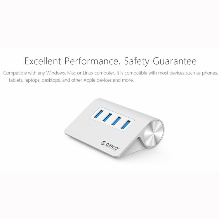 Hub ORICO M3H4-V1 en alliage d'aluminium avec 4 ports USB 3.0, M3H4-V1