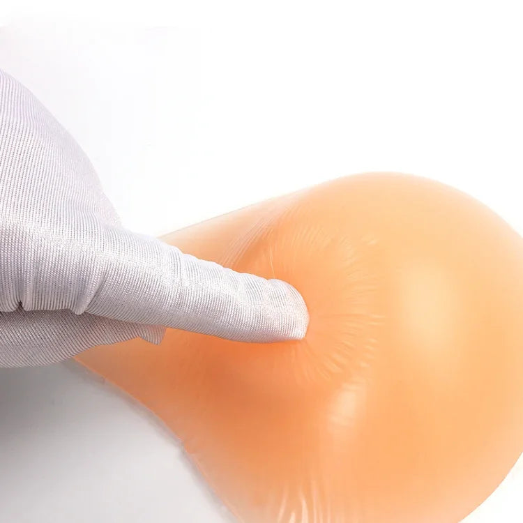 AS6 Poitrine prothétique en silicone en forme de spirale, rééducation post-opératoire, coussinet mammaire, cache-téton, 400 g/droite, 400 g/droite