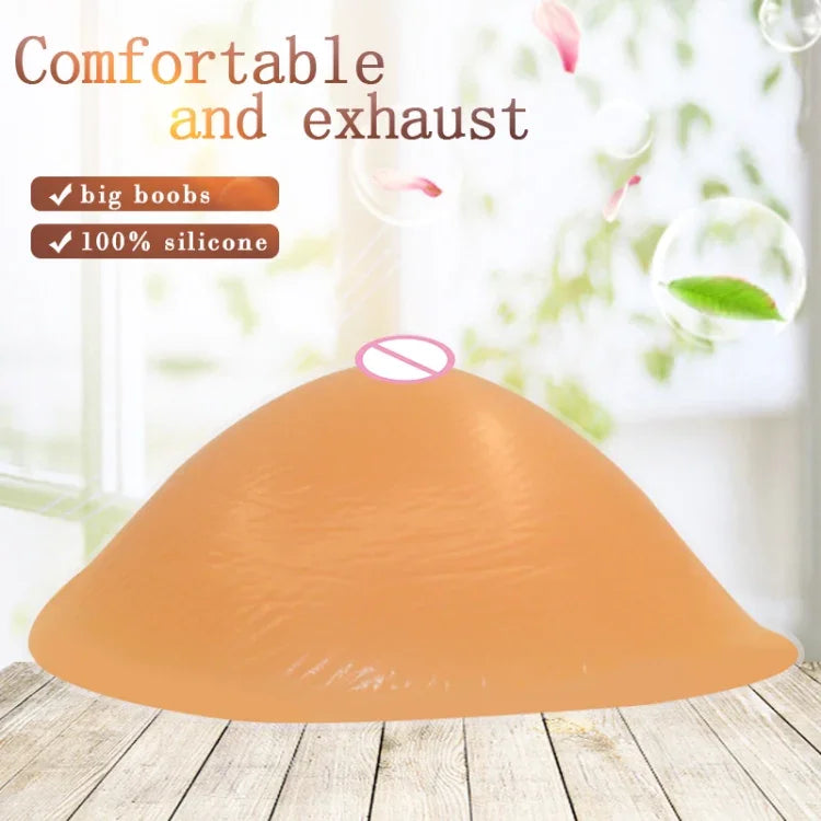 AS9 Sein Prothétique de Rééducation Postopératoire en Spirale, Coussinet de Sein en Silicone, Cache-Mamelon 600g/Gauche, 600g/Gauche