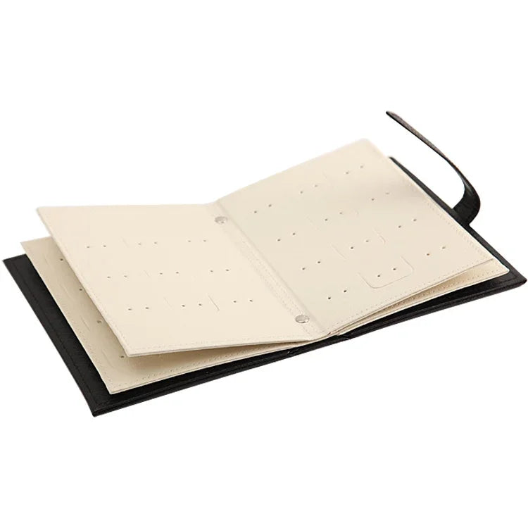 Présentoir à bijoux portable en forme de livre, créatif et portable, pour boucles d'oreilles, boîte de rangement.