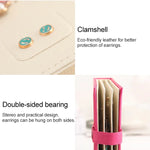 Présentoir à bijoux portable en forme de livre, créatif et portable, pour boucles d'oreilles, boîte de rangement.