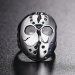 Bague Homme en Acier Titane Tête de Mort Style Punk Gothique Rock, Europe et Amérique, Taille US : 7, Diamètre : 17,4 mm, Périmètre : 55 mm, Diamètre : 17,4 mm